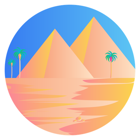 Paisagem do deserto  Ilustração