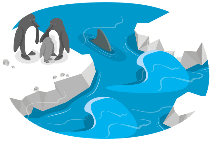 Paisaje antártico  Ilustración