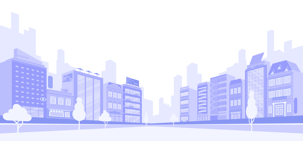 Paisaje de la ciudad  Ilustración