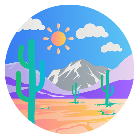 Paisaje de montaña  Ilustración