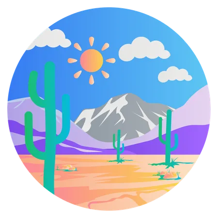 Paisaje de montaña  Ilustración