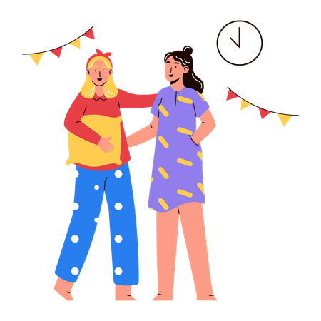 Pajama Party Illustration