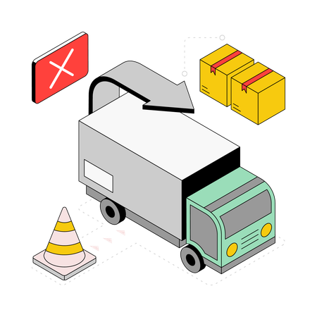 Paketrücksendung  Illustration