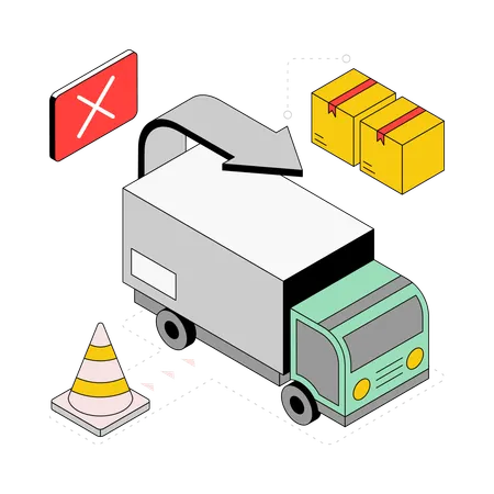Paketrücksendung  Illustration