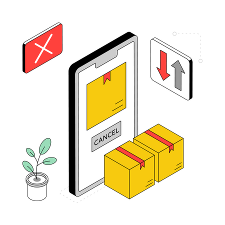 Paketrücksendung  Illustration