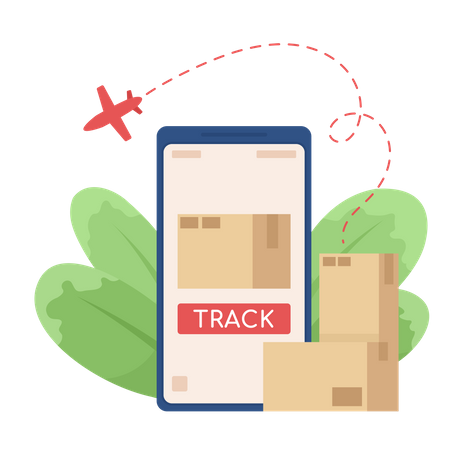 Paketverfolgungs-App  Illustration