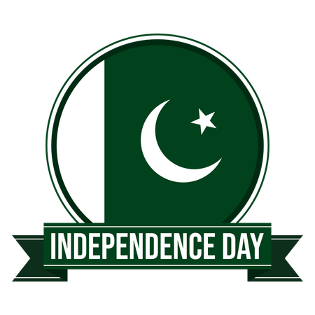Pakistan independence day  イラスト