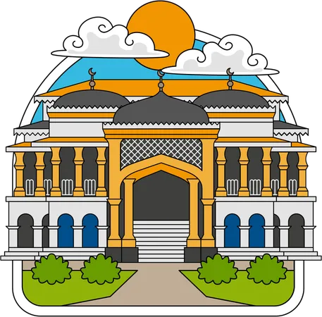 Marco do Palácio Maimun  Ilustração