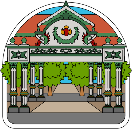 Palácio de Yogyakarta  Ilustração