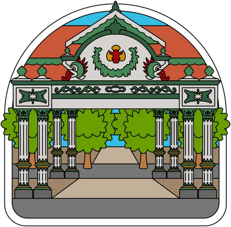 Palácio de Yogyakarta  Ilustração