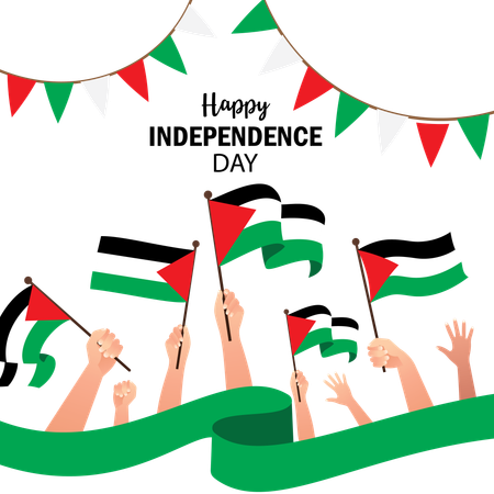 Palestine independence day  イラスト
