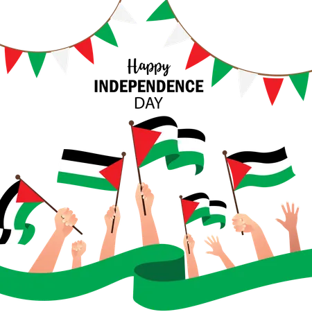 Palestine independence day  イラスト