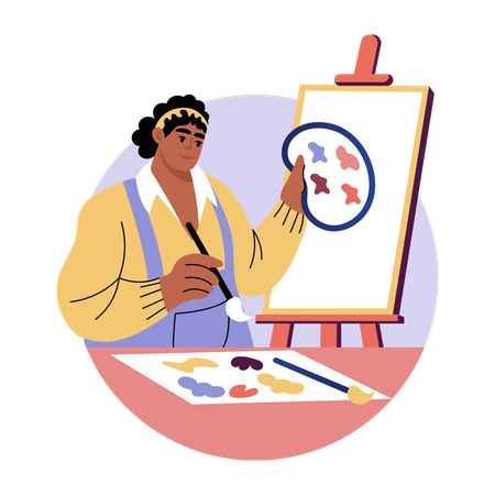 Paleta del artista  Ilustración
