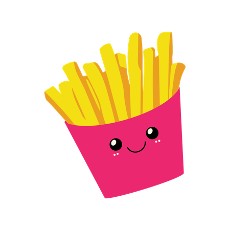 Palitos de batatas fritas  Ilustração