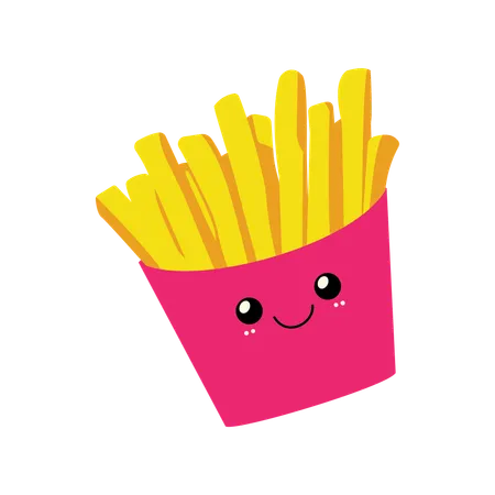 Palitos de batatas fritas  Ilustração