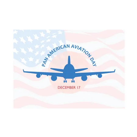 Pan American aviation day Illustration