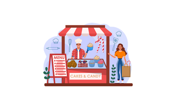 Casa de panadería  Ilustración
