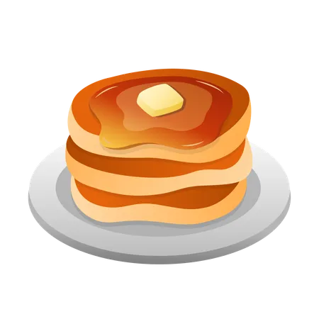 パンケーキ  イラスト