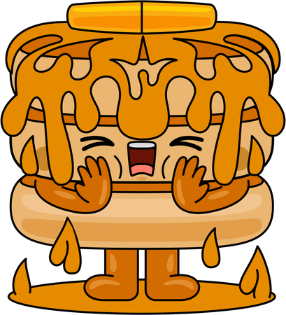 Pancake Mascot Character shouting  Illustration