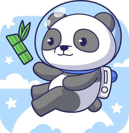 Panda Astronaut  Illustration