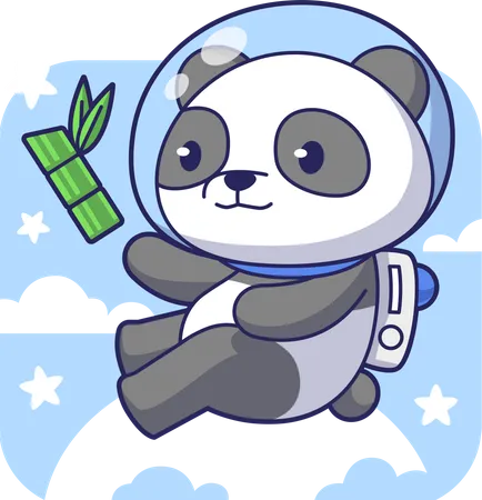 Panda Astronaut  Illustration