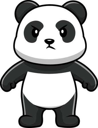 Panda en colère  Illustration