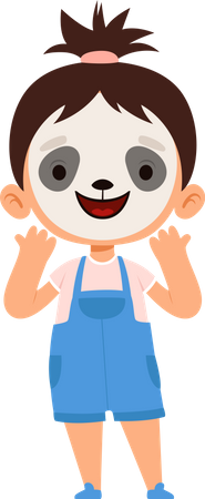 Panda face painting  Illustration