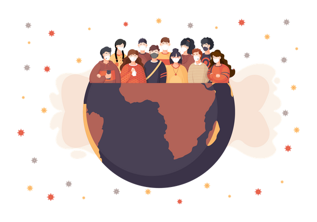 Pandémie mondiale de coronavirus  Illustration