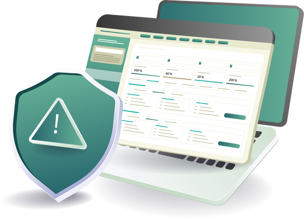 Panel de análisis de datos para seguridad informática  Ilustración