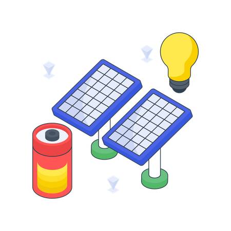 Paneles solares  Illustration