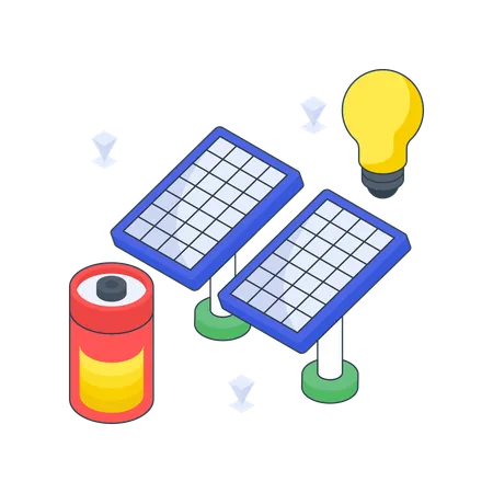 Paneles solares  Illustration