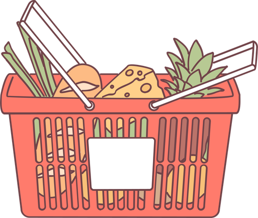 Panier de légumes  Illustration