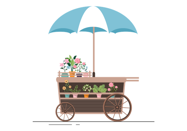 Chariot à plantes  Illustration
