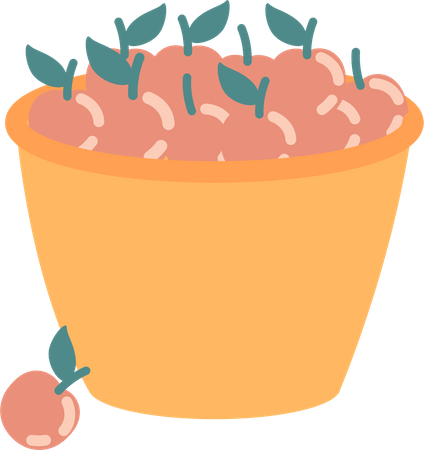 Panier de pommes  Illustration