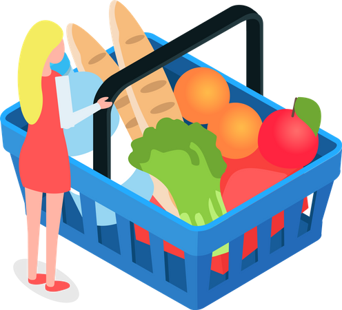 Panier d'épicerie  Illustration