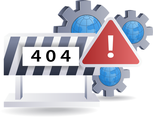 Code d'erreur du panneau d'avertissement 404  Illustration