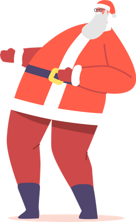 Papá Noel bailando  Ilustración