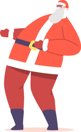 Papá Noel bailando  Ilustración