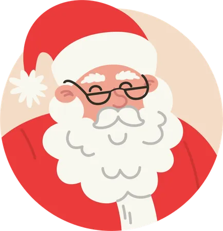 Papá Noel con gafas  Ilustración