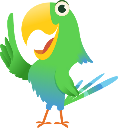 Papagaio feliz  Ilustração