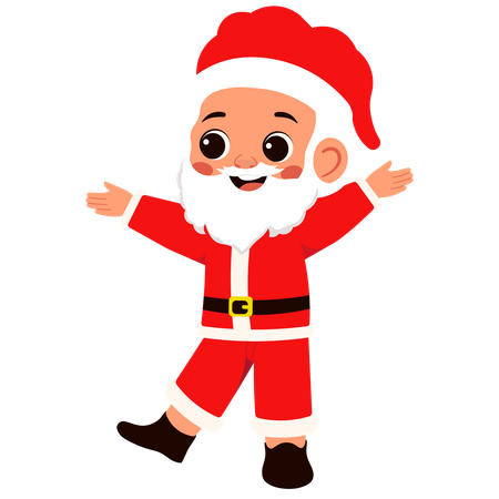 O menino do Papai Noel feliz  Ilustração