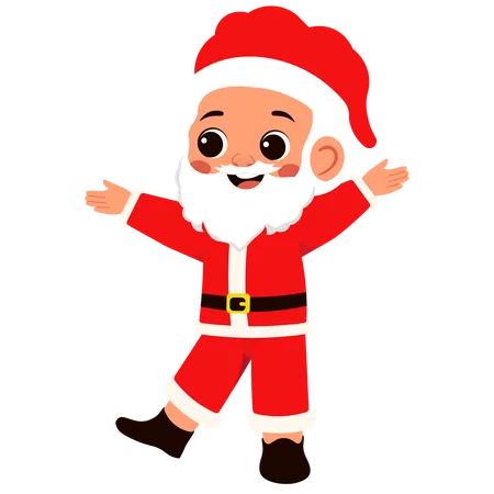 O menino do Papai Noel feliz  Ilustração