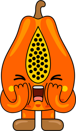 Papaya Mascot  Illustration