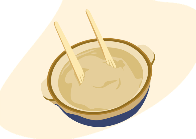 Papeda da Indonésia  Ilustração