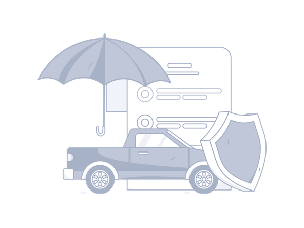 Papel de seguro de carro  Ilustração
