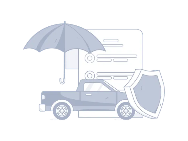 Papel de seguro de carro  Ilustração