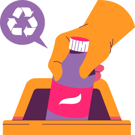 Papelera de reciclaje  Ilustración