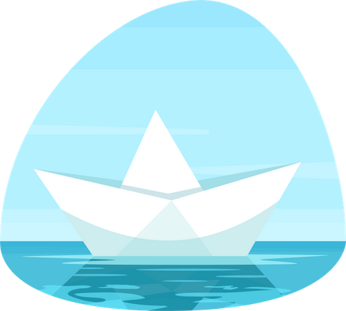 Paper boat  Illustration