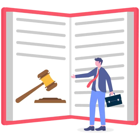 Paper Document with Scales of Justice  Illustration