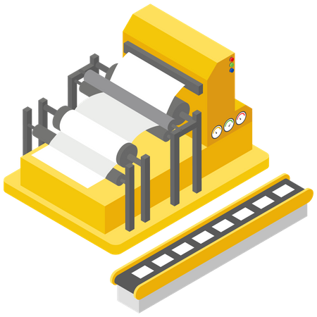 Paper Printing Machine  イラスト